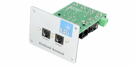 ESU 50099 – ECoSlink Terminal mit 6 Busanschlüssen und 0,9-m-Kabel 