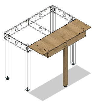 BraucheModellbahn BM300008 – Modul Anbauteil 100 x 30 cm, inkl. Modulfuß 110 cm 
