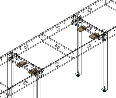 BraucheModellbahn BM300010 – Verbinder für Modultische und Anbauteile, 4 Stück 