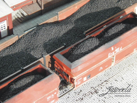 Juweela 28400 (H0) – Kohle Tenderkohle 0,9-1,2mm schwarz (100 g) 