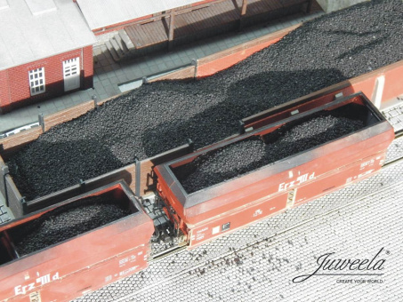 Juweela 28401 (H0) – Kohle Tenderkohle 0,9-1,2mm schwarz (200 g) 