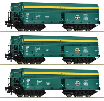 Roco 6600195 – 3-teiliges Selbstentladewagen-Set der PTKiGK 