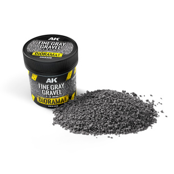 AK Interactive AK8308 – Feiner grauer Kies, Fine Gray Gravel, 1-3 mm, 100 ml 