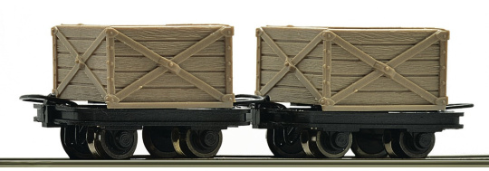 Roco 34603 (H0e) – 2er-Set Kastenloren für Schmalspur-Feldbahnen 