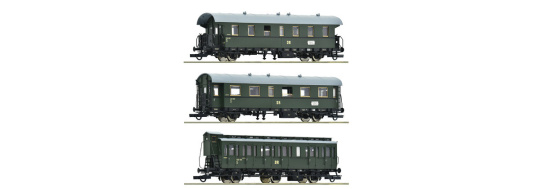 Roco 6200131 – DR Nebenbahnzug, 3er-Set 2, Epoche III 