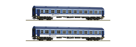 Roco 6280020 (TT) – ČD Reisezugwagen B, 2er-Set, 2. Klasse, Epoche VI 