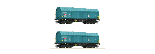 Roco 6680014 (TT) – SBB Teleskophaubenwagen Shimmns, 2er-Set, Epoche VI 