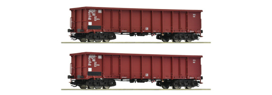 Roco 6680016 (TT) – DB offene Güterwagen Eanos, 2er-Set, Epoche IV 