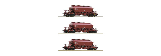 Roco 6680018 (TT) – DR Kaliwagen Uaoos-y, 3er-Set, Epoche IV 