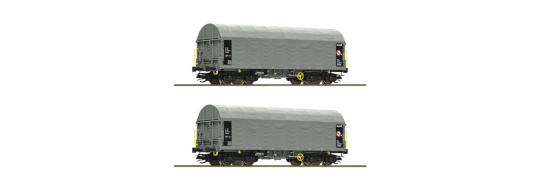 Roco 6680025 (TT) – ČD Cargo Schiebeplanenwagen Shimmns, 2er-Set, Epoche V 