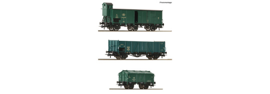 Roco 6600079 – SNCB Güterwagenset, 3-teilig, Epoche III 