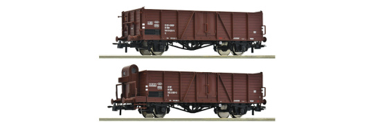 Roco 6600123 – ÖBB offene Güterwagen E Villach, 2er-Set, Epoche IV 
