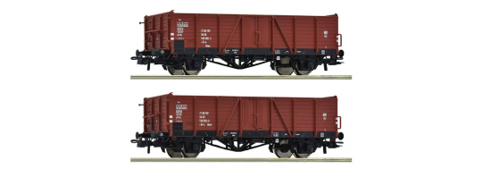 Roco 6600194 – DR offene Güterwagen El-u Villach, 2er-Set, Epoche IV 