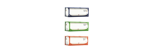Roco 05216 – 3er-Set 20'-Tankcontainer 