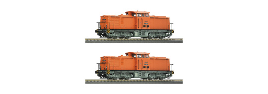 Roco 7380011 (TT) – 2er-Set Diesellokomotiven 111 018-8 und 111 019-6, DR, analog 
