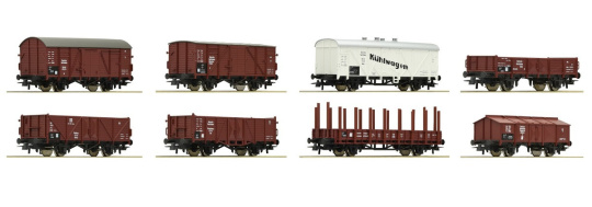 Roco 44003 – 8er-Set Güterwagen, DRG 