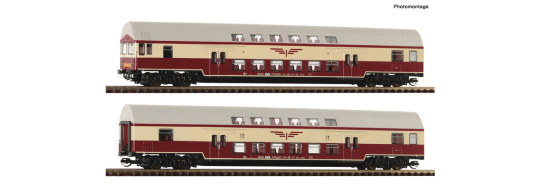 Roco 6280045 (TT) – 2-tlg. Doppelstockwagenset 1 „Sputnik“, DR 