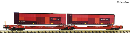 Fleischmann 6660133 (N) – Doppeltaschen-Gelenkwagen Sdggmrs 738/T3000e, der ÖBB 