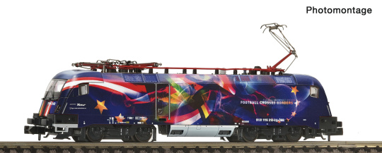 Fleischmann 7570070 (N) – Elektrolok Rh 116 212 -Fußball vereint Europa- der ÖBB, digital & Sound 