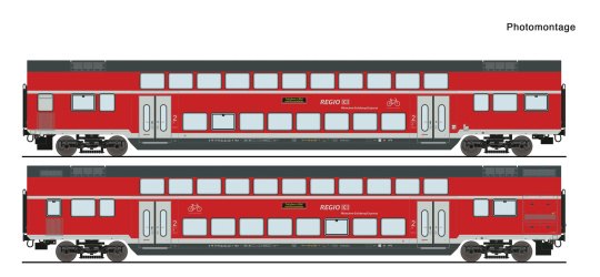 Roco 6220145 (AC) – 2-teiliges Doppelstockwagen-Set der DB AG, Innenbeleuchtung 