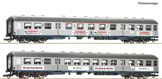 Roco 6200206 – 2-teiliges Nahverkehrswagen-Set Silberlinge der DB 