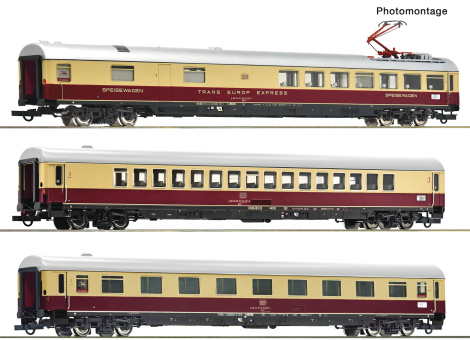 Roco 6200121 – 3-teiliges Schnellzugwagen-Set -Rheingold- der AKE-Eisenbahntouristik 