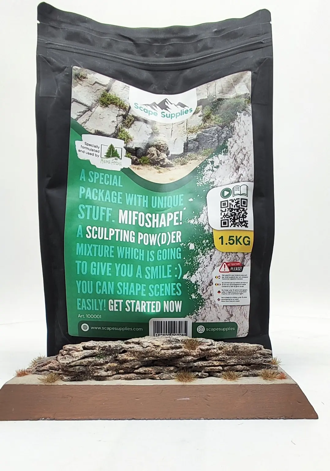 Scape Supplies MIFOSHAPE mit einer fertig modellierten Felsprobe